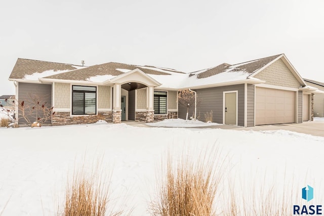 view of front of home featuring a garage