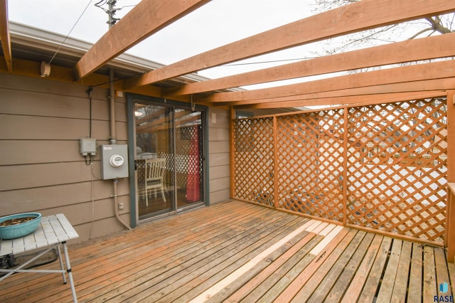 view of wooden terrace