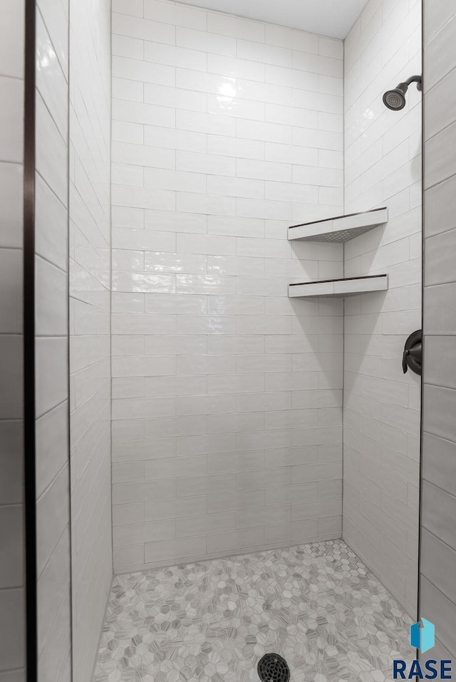 full bath featuring a tile shower