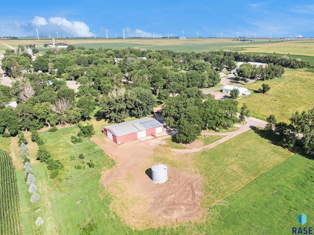 bird's eye view featuring a rural view