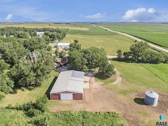 bird's eye view featuring a rural view