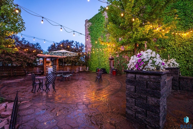view of patio / terrace with fence