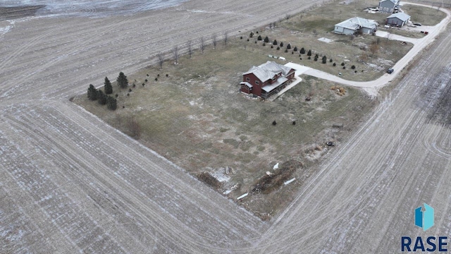 bird's eye view with a rural view