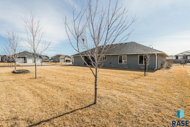 exterior space with a yard