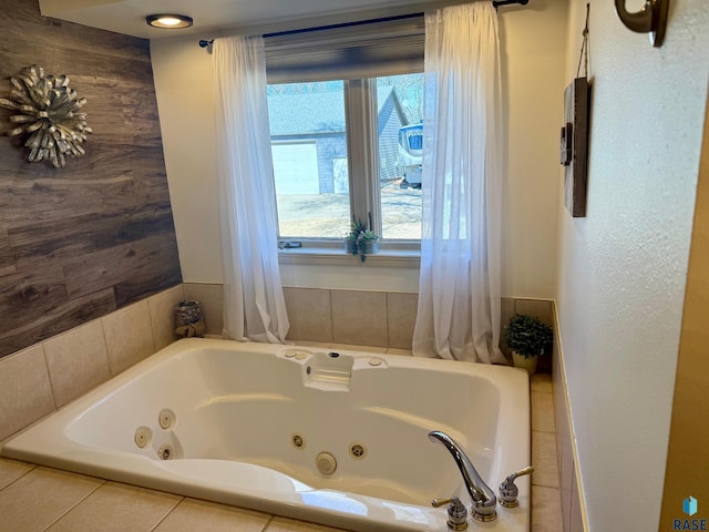 bathroom with a jetted tub