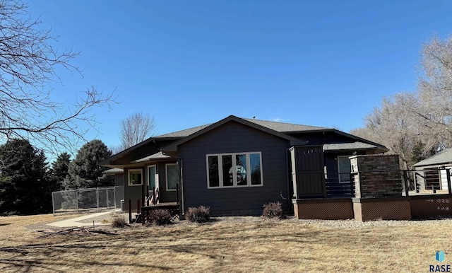 view of front of property with fence