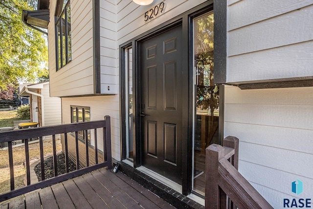 view of doorway to property