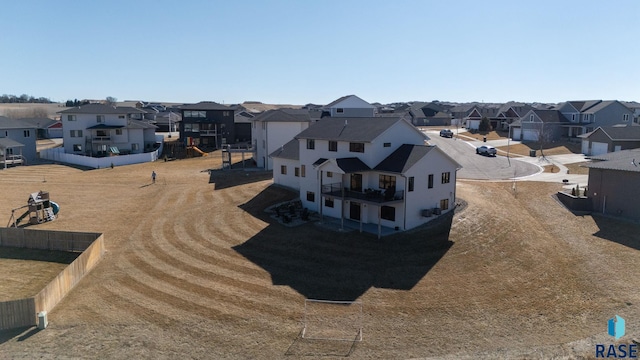 drone / aerial view featuring a residential view