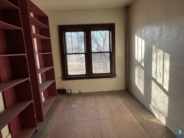 spare room featuring hardwood / wood-style flooring