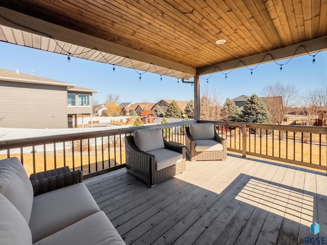 deck featuring a residential view