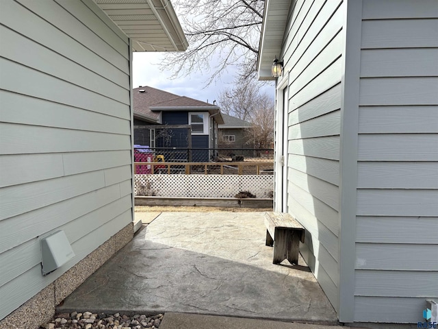 view of patio / terrace with fence