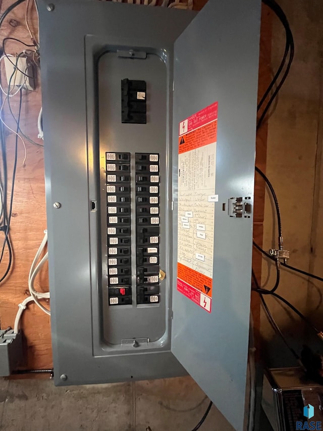 utility room featuring electric panel