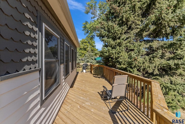 view of wooden deck