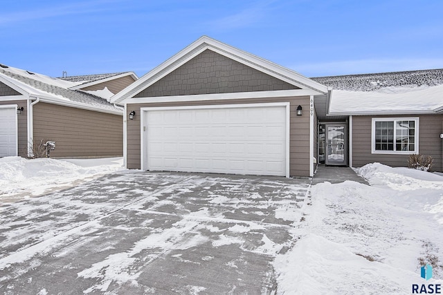 ranch-style house with a garage