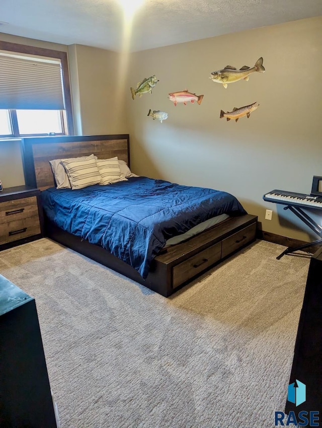 bedroom with carpet floors