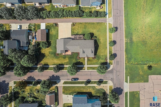 aerial view featuring a residential view