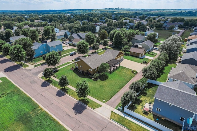 bird's eye view with a residential view