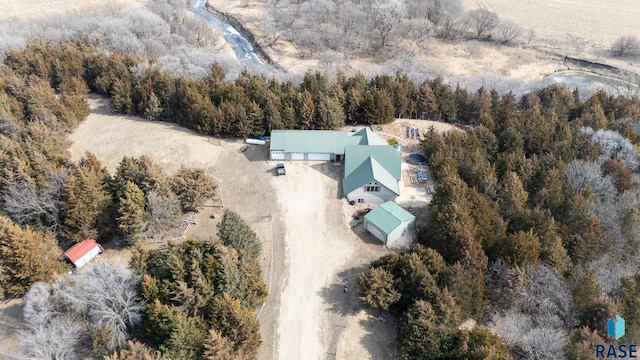 aerial view with a view of trees