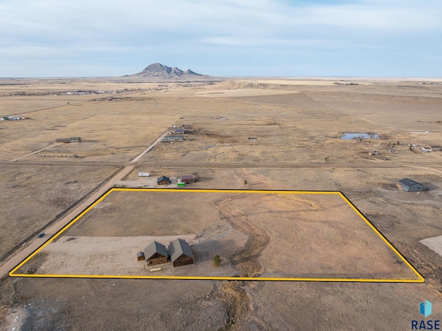 aerial view featuring a mountain view