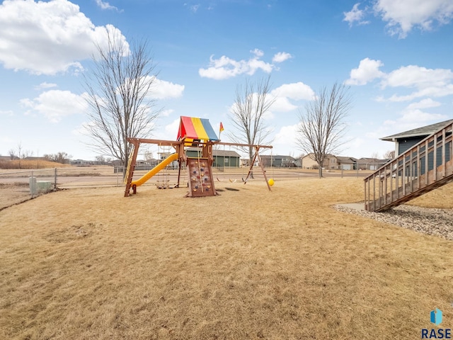 community playground featuring fence