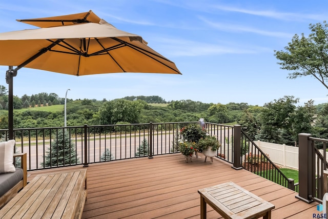 view of wooden deck