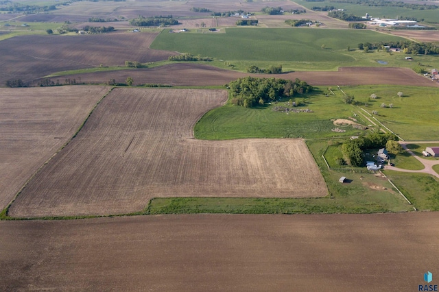 bird's eye view with a rural view