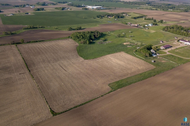 bird's eye view featuring a rural view