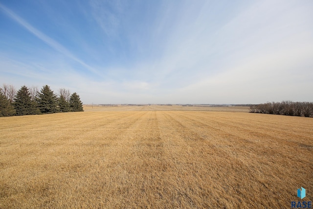 exterior space with a rural view