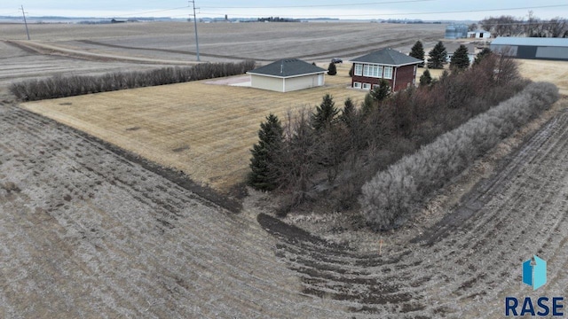 bird's eye view featuring a rural view