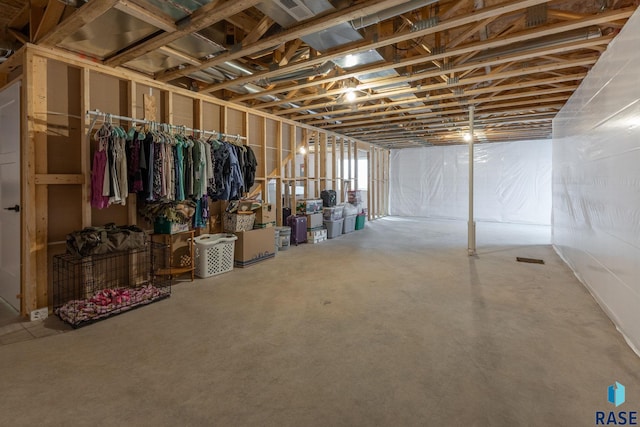 basement with visible vents