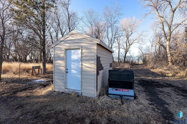 view of shed