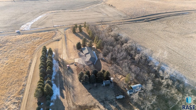 bird's eye view featuring a rural view