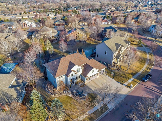 bird's eye view featuring a residential view