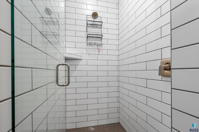 full bathroom with a shower stall