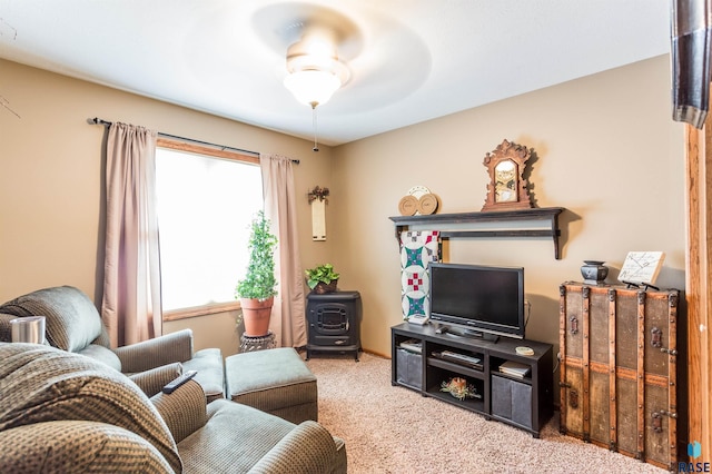 view of carpeted living room