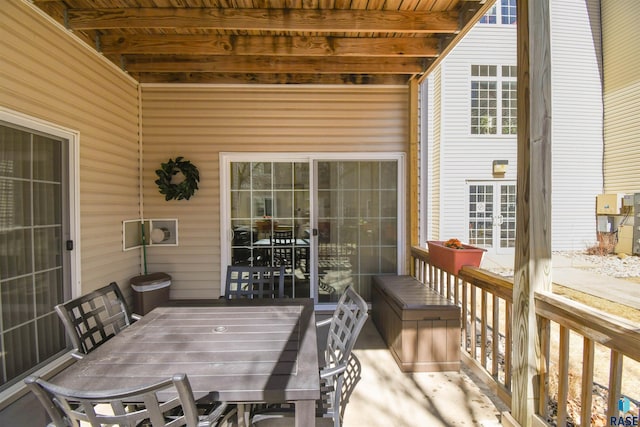 7434 S Louise Ave Unit 103, Sioux Falls, SD 57108 - wooden deck with french doors and outdoor dining area