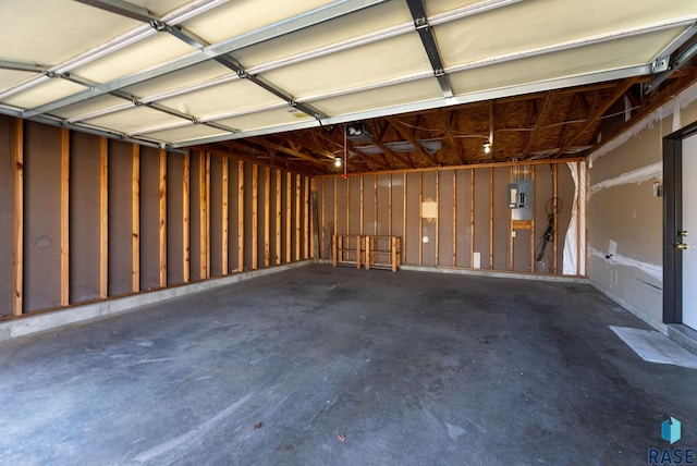 garage featuring electric panel