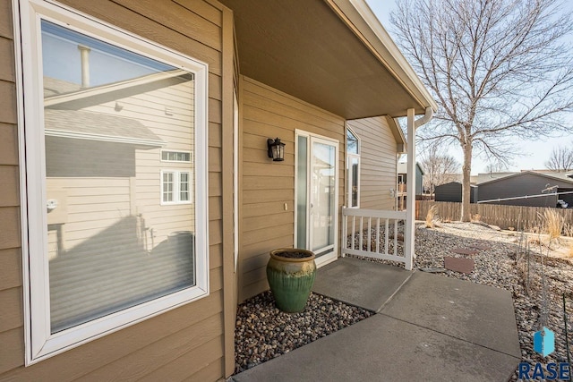 view of patio / terrace with fence