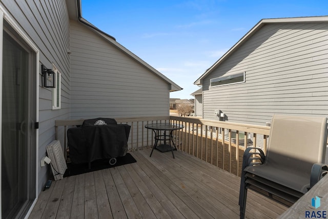 deck with grilling area