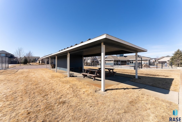 exterior space featuring fence