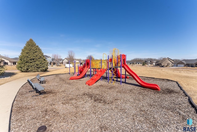 view of community jungle gym