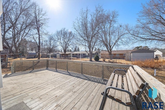 wooden deck with fence