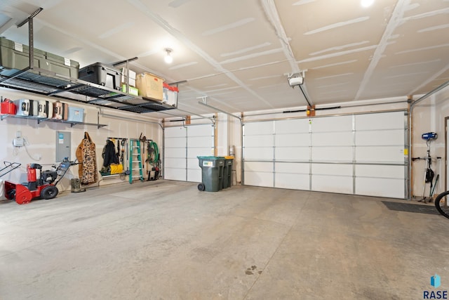 garage with electric panel