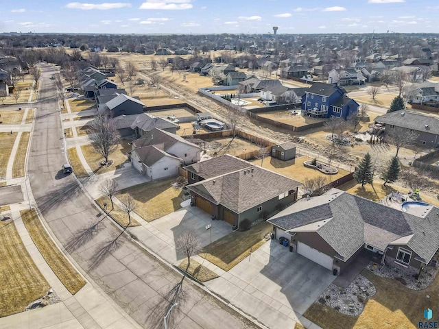 drone / aerial view featuring a residential view