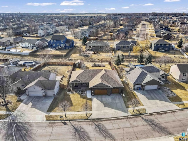 birds eye view of property featuring a residential view