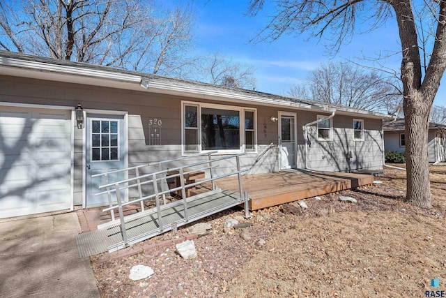 view of ranch-style home