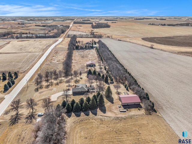 bird's eye view featuring a rural view