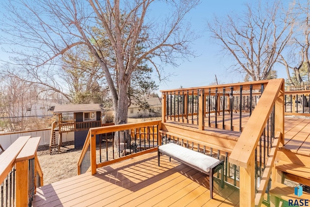 view of wooden terrace