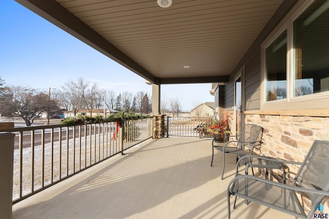 view of patio / terrace featuring a balcony