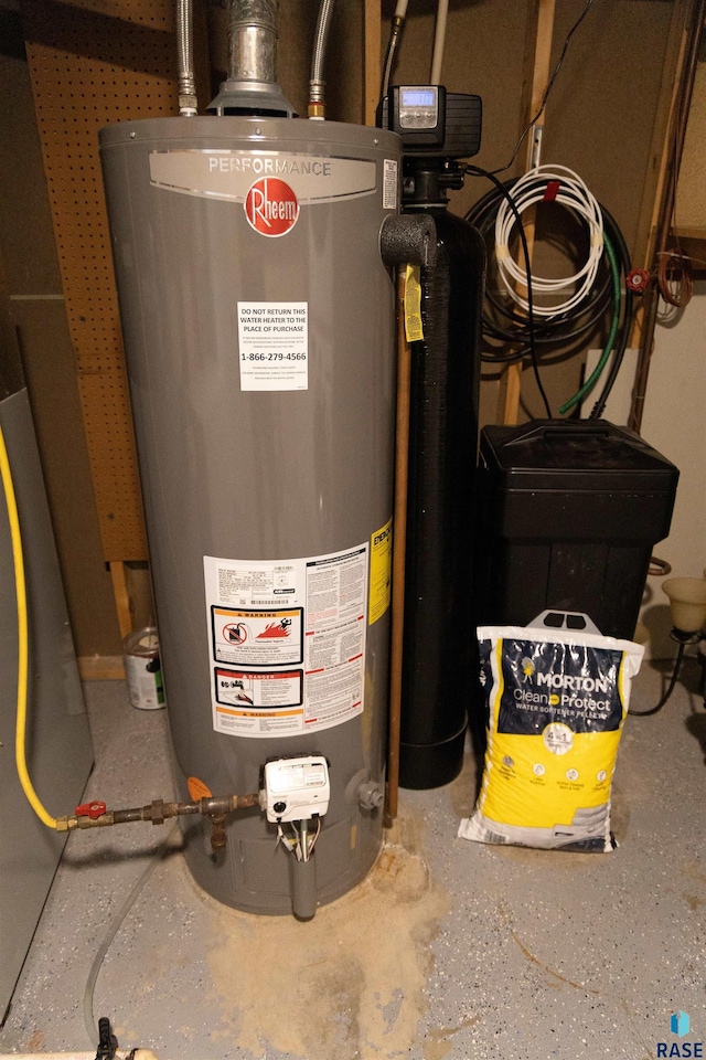 utilities featuring gas water heater